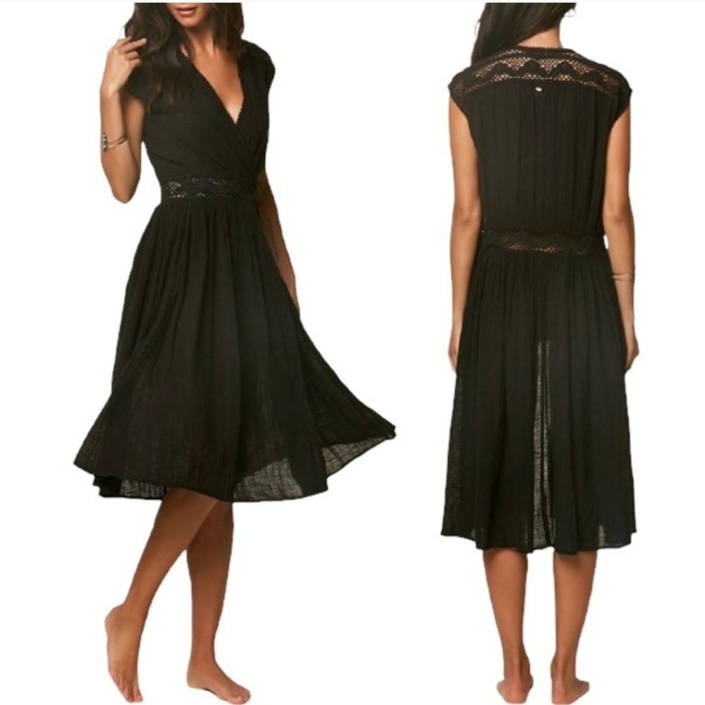O'Neill | Lillian Black Embroidered Two Way Dress